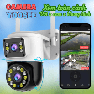 Camera wifi Yoosee 2 mắt ngoài trời 10.0MP xoay 360 độ